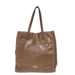 Bolsa-Valentino-Garavani-Rockstud-Couro-Marrom