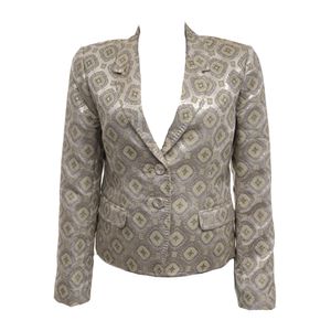 Blazer J. Crew Jacquard Dourada