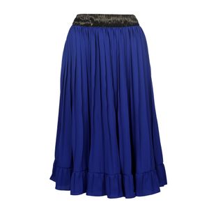 Saia Isabela Capeto Plissada Azul