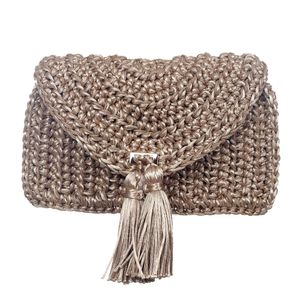 Bolsa Catarina Mina Horizonte Clutch Bege