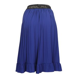 Saia Isabela Capeto Plissada Azul