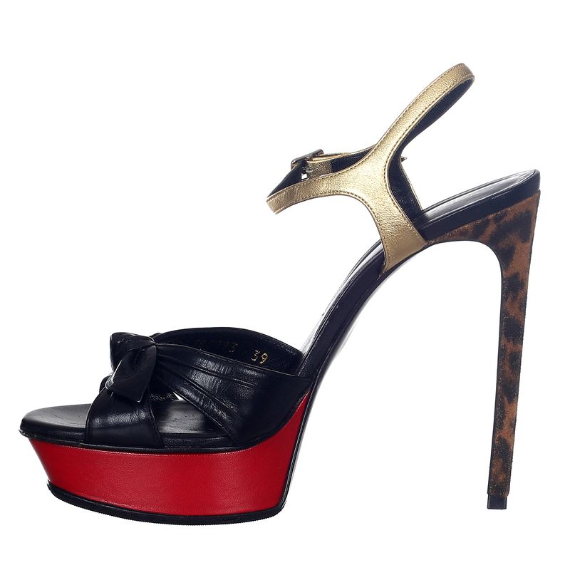 Sandalia-Saint-Laurent-Laco-Preto-e-Animal-Print
