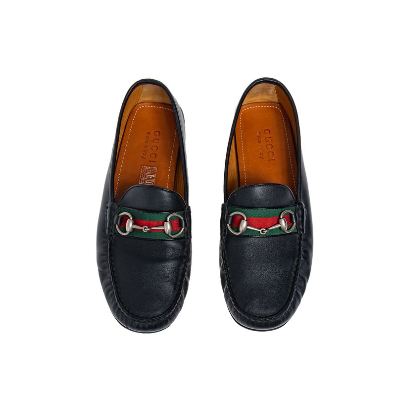 Mocassim-Gucci-Faixa-Web-Horsebit-Couro-Azul