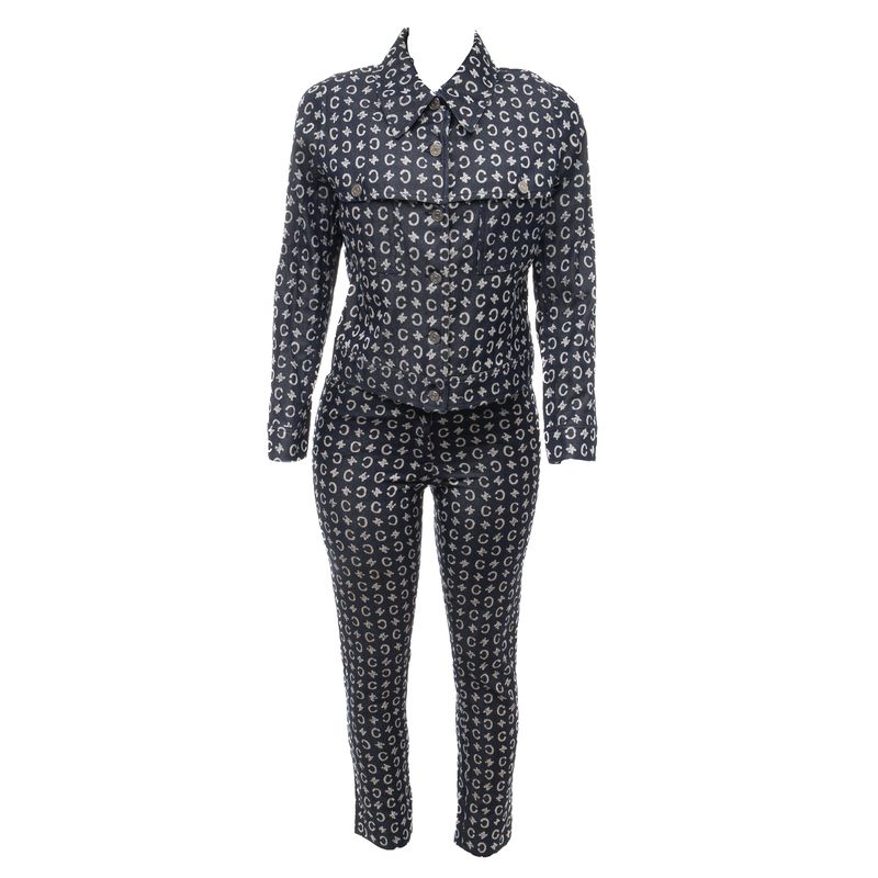 Conjunto-Celine-Sarja-Monograma-Azul