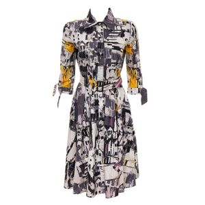 Vestido Prada Godê Estampado