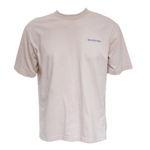 Camiseta Balenciaga Logo Creme