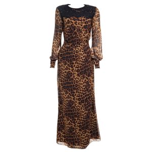 Vestido Iorane Manga Longa Animal Print