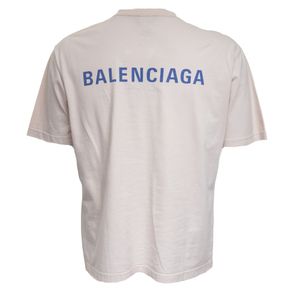 Camiseta Balenciaga Logo Creme