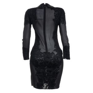 Vestido Emilio Pucci Renda e Borado Preto