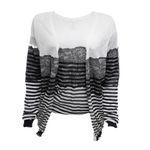 Conjunto-Blumarine-Cardigan-e-Blusa-Preto-e-Branco