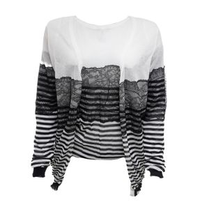 Conjunto Blumarine Cardigan e Blusa Preto e Branco