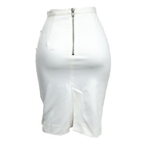 Saia Givenchy Bordada Branca
