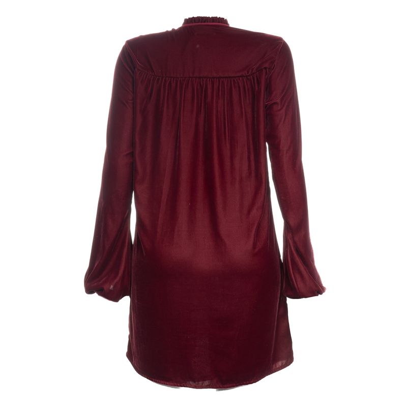 Vestido-Cris-Barros-Manga-Longa-Veludo-Bordo