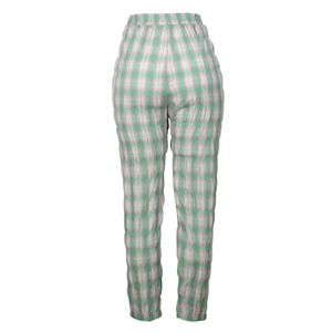 Calça Algodão Verde e Roxa