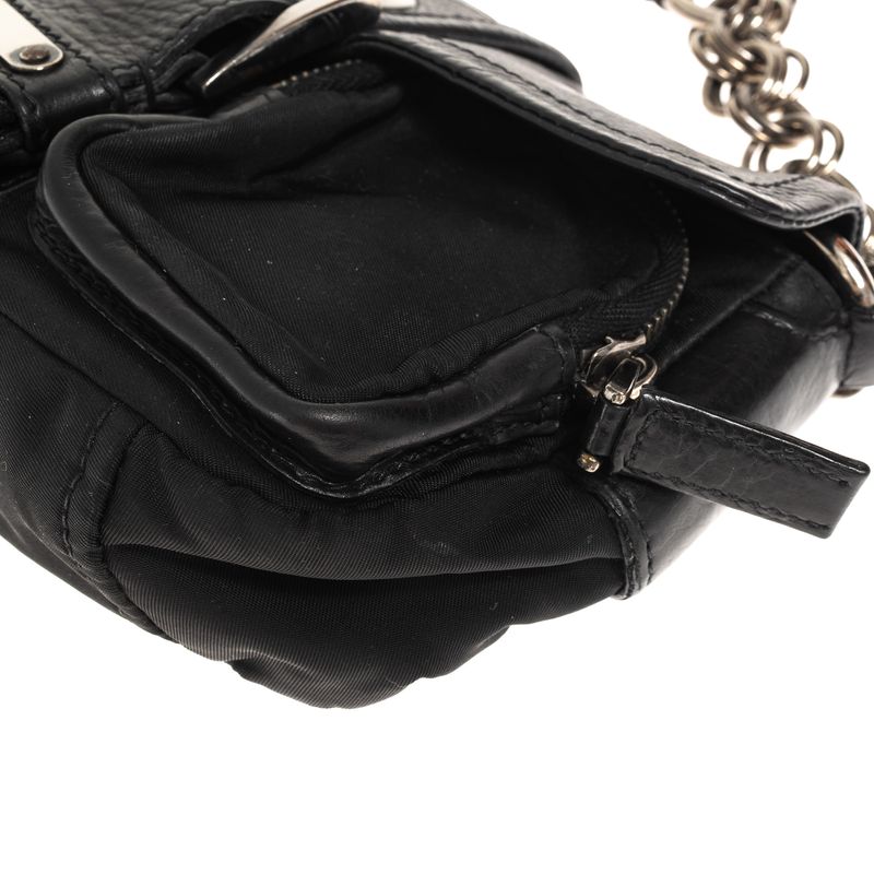 Bolsa-Prada-Baguette-Couro-Preta
