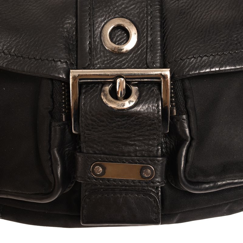 Bolsa-Prada-Baguette-Couro-Preta