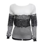 Conjunto-Blumarine-Cardigan-e-Blusa-Preto-e-Branco