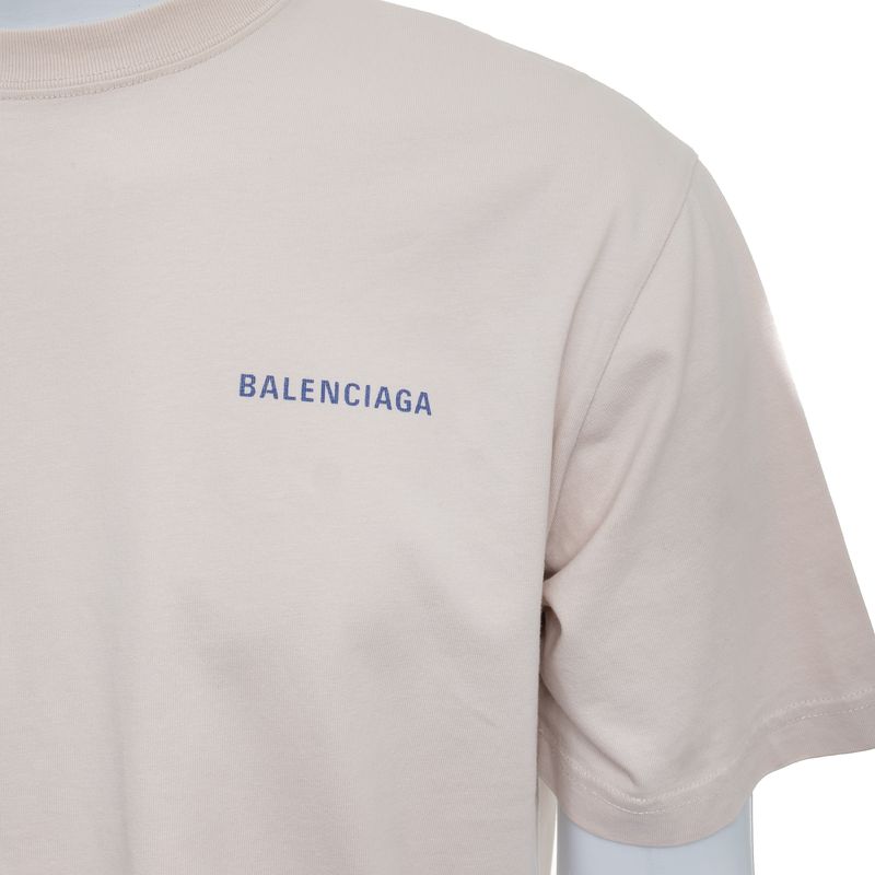 Camiseta-Balenciaga-Logo-Creme