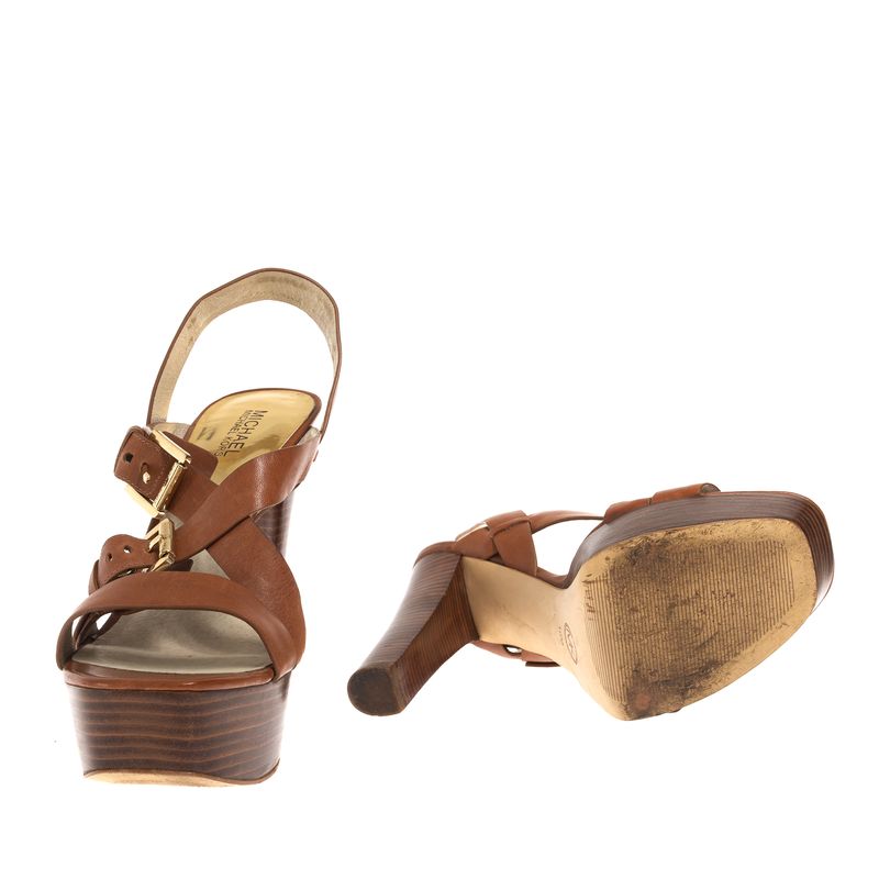 Sandalia-Michael-Kors-Couro-Marrom