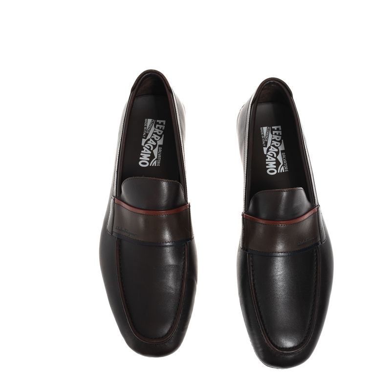 Mocassim-Salvatore-Ferragamo-Marrom-e-Vermelho