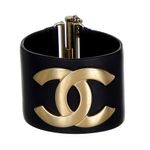 Bracelete-Chanel-Couro-Preto-