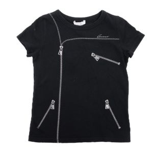 Camiseta Gucci Infantil Estampa Zíper Preta