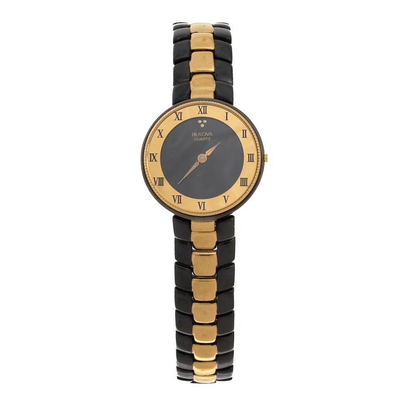 Relogio-Bulova-Quartz-Rodeo-Negro-e-Dourado