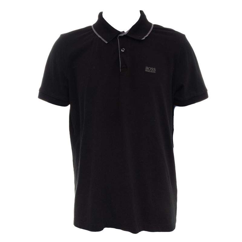 Blusa-Polo-Hugo-Boss-Logo-Algodao-Preta