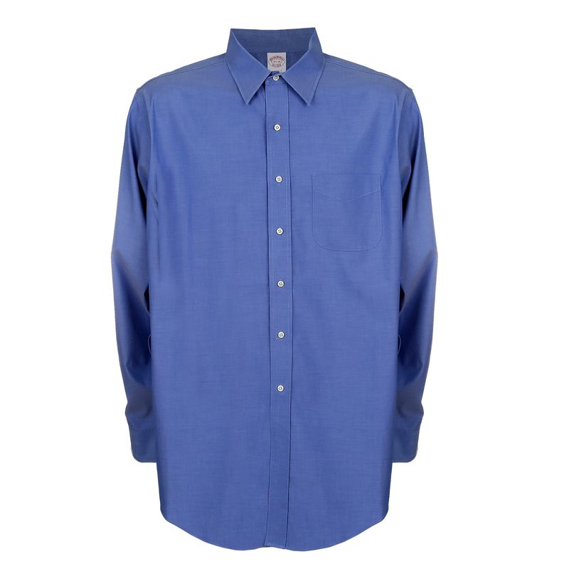 Camisa-Brooks-Brothers-Botoes-e-Bolso-Azul---