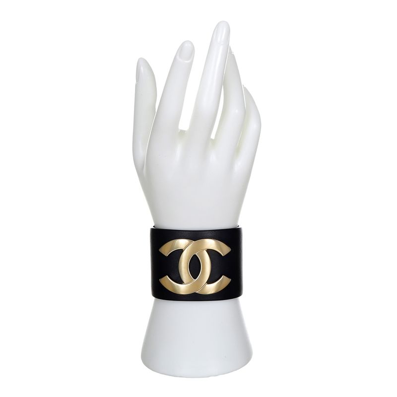 Bracelete-Chanel-Couro-Preto-