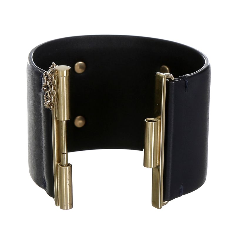 Bracelete-Chanel-Couro-Preto-