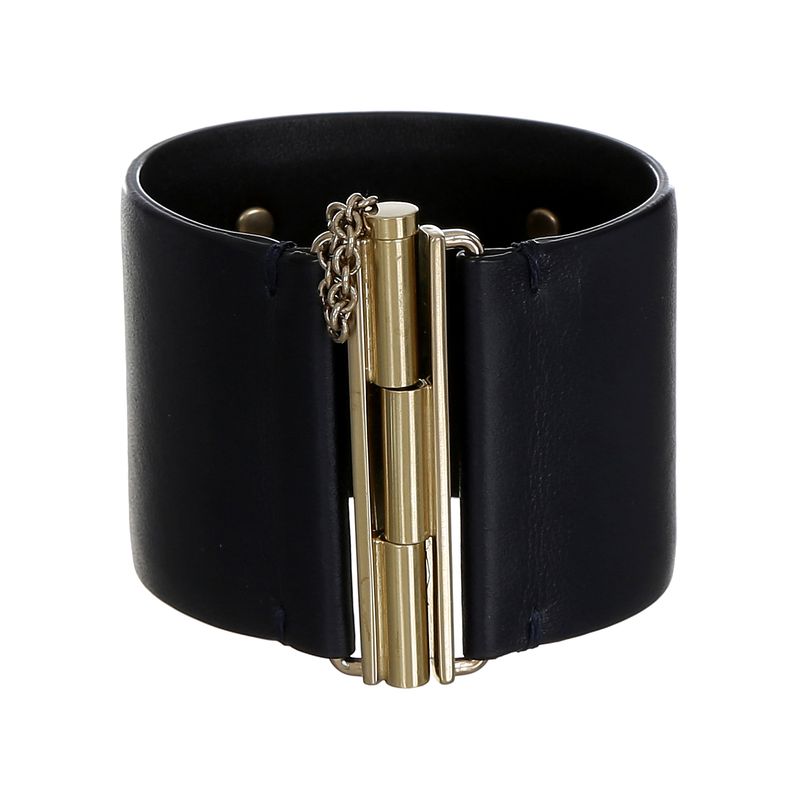 Bracelete-Chanel-Couro-Preto-