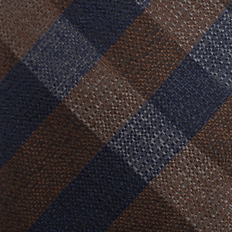 Gravata-Burberry-Seda-Xadrez-Marrom-e-Azul