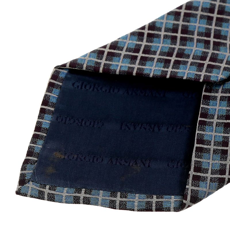 Gravata-Giorgio-Armani-Xadrez-Azul-e-Cinza