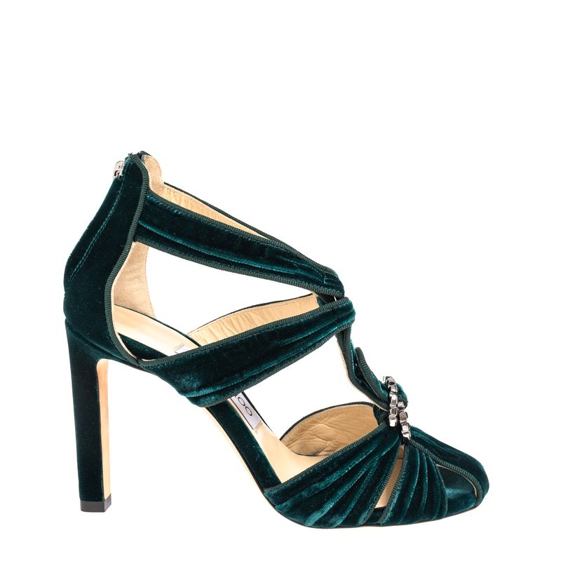 Sapato-Jimmy-Choo-Veludo-Verde