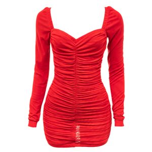 Vestido Rotate Drapeado Vermelho