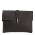 Clutch-Balenciaga-Couro-Cinza