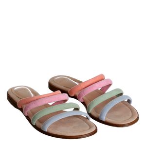 Rasteira Alexandre Birman Camurça Colorida