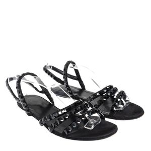Rasteira Gucci Pedraria Preta