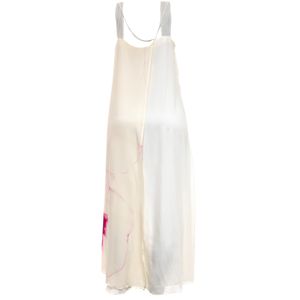 Vestido Mara Mac Seda Estampado Branco
