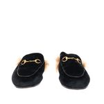 Mule-Gucci-Princetown-Pelos-Veludo-Preto