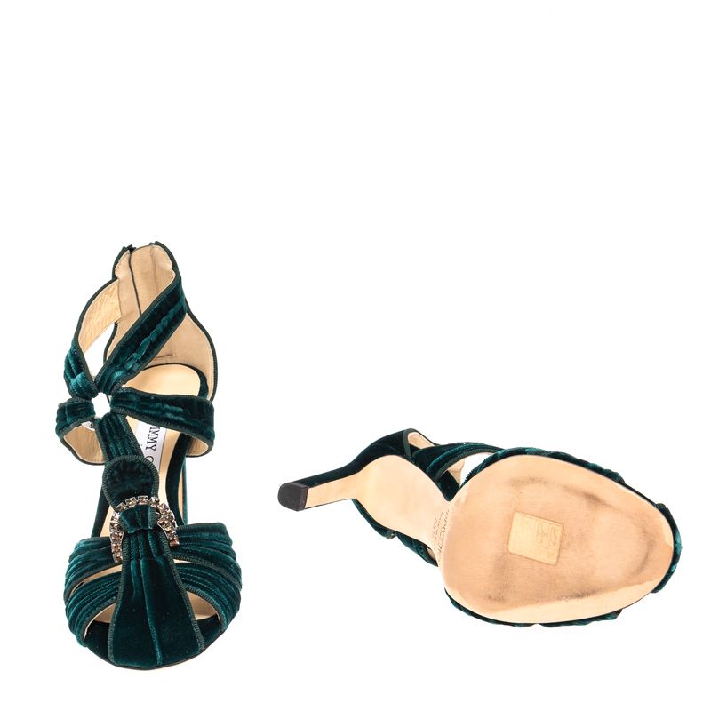 Sapato-Jimmy-Choo-Veludo-Verde
