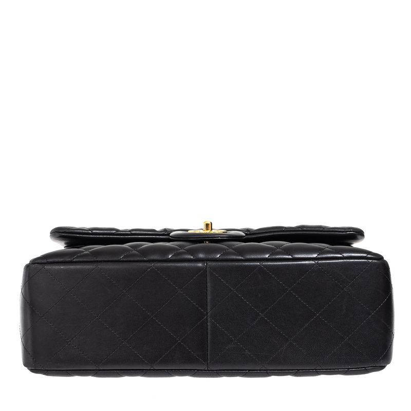 Bolsa-Chanel-Double-Flap-Jumbo-Lambskin-Preta