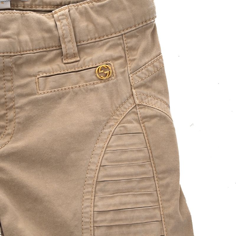 Calca-Gucci-Infantil-Sarja-Bege