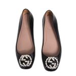 Sapatilha-Gucci-GG-Interlocking-Pedraria-Couro-Preto