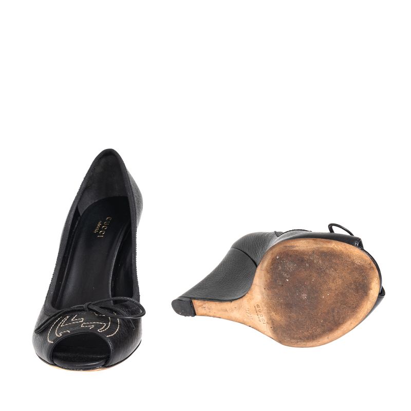 Sandalia-Anabela-Gucci-Couro-Preta
