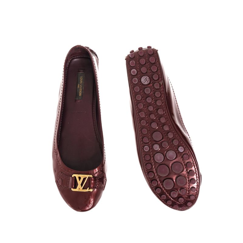 Sapatilha-Louis-Vuitton-Verniz-Bordo