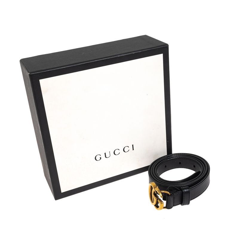 Cinto-Gucci-GG-Couro-Preto