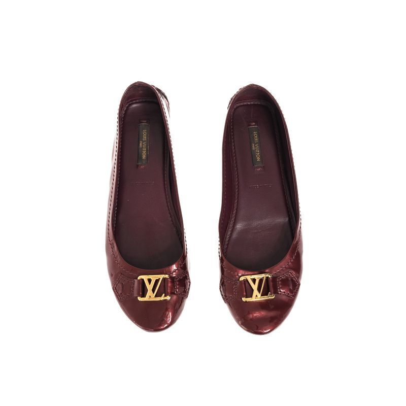 Sapatilha-Louis-Vuitton-Verniz-Bordo