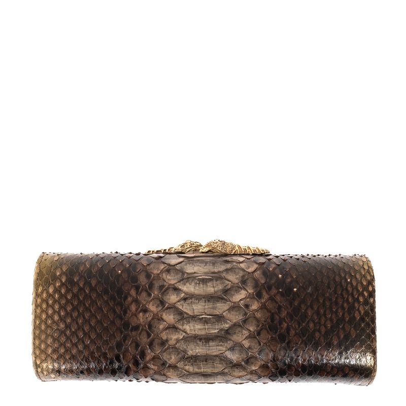 Bolsa-Clutch-Weni-Couro-Exotico-Marrom